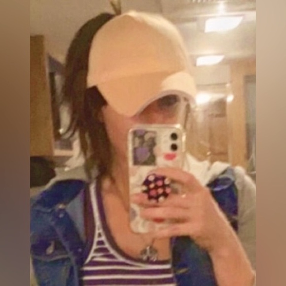 Pink Ponytail Hat, Brand New